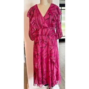TED BAKER Victoire Mini-Pinafore Dress with Tie Waist, TB sz 2,‎ US 6